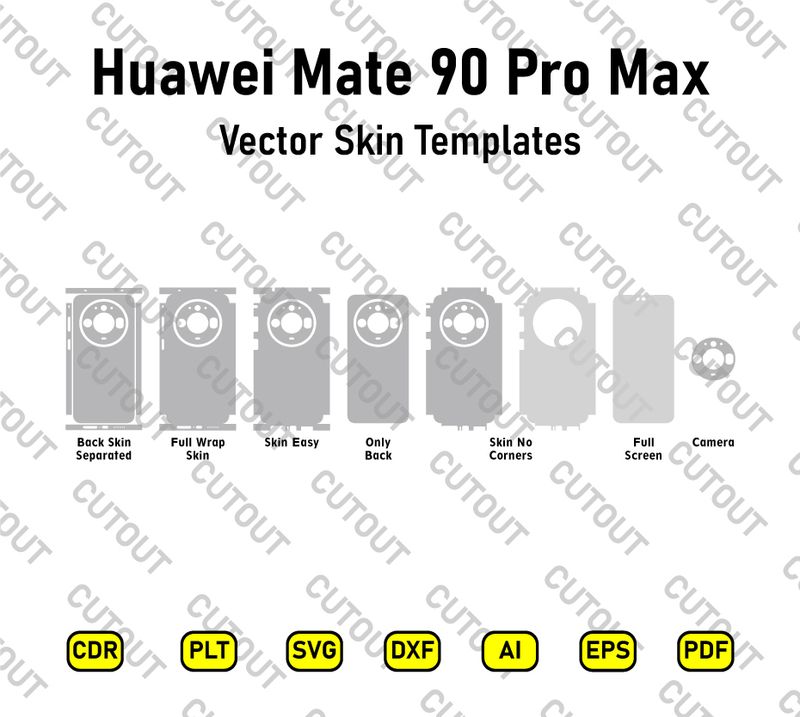 Huawei Mate 90 Pro Max Vector Skin Cut Files