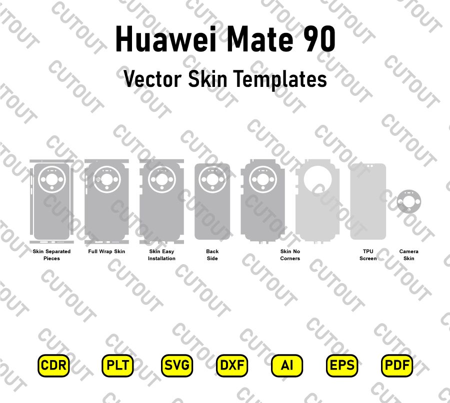 Huawei Mate 90 Vector Skin Cut Files
