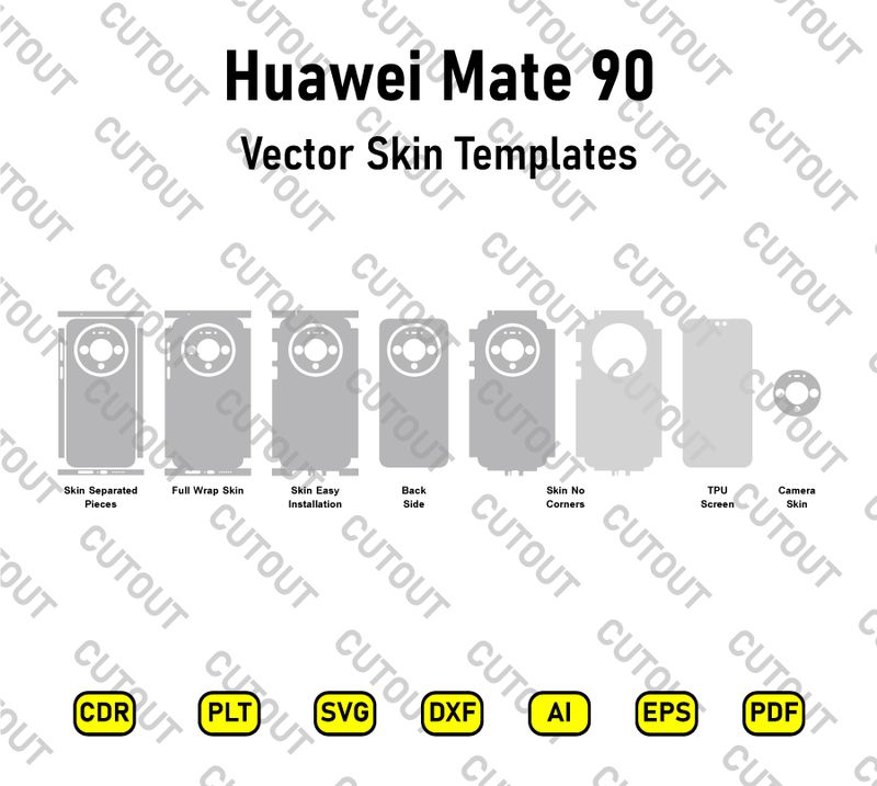 Huawei Mate 90 Vector Skin Cut Files