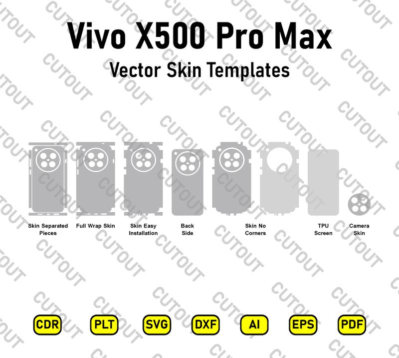 Vivo X500 Pro Max Vector Skin Cut Files