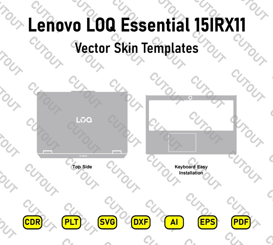 Lenovo LOQ Essential 15IRX11 Vector Skin Cut Files