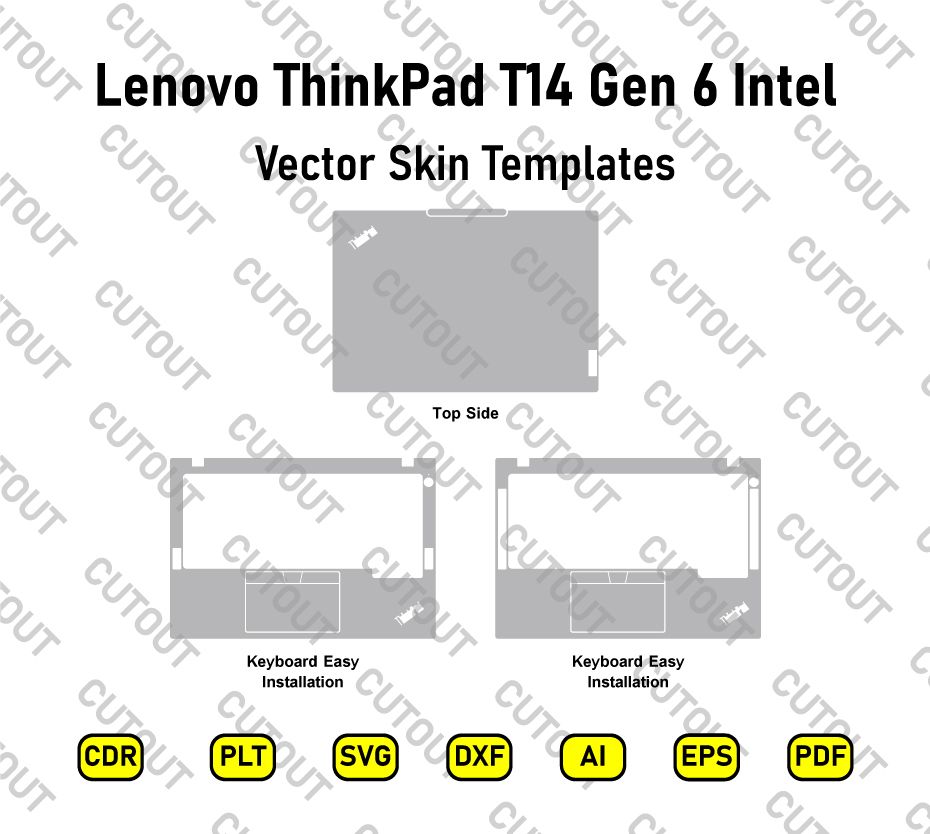Lenovo ThinkPad T14 Gen 6 (Intel) Vector Skin Cut Files