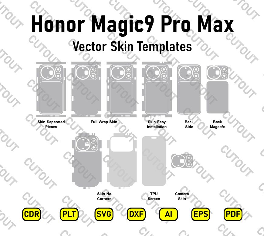 Honor Magic9 Pro Max Vector Skin Cut Files