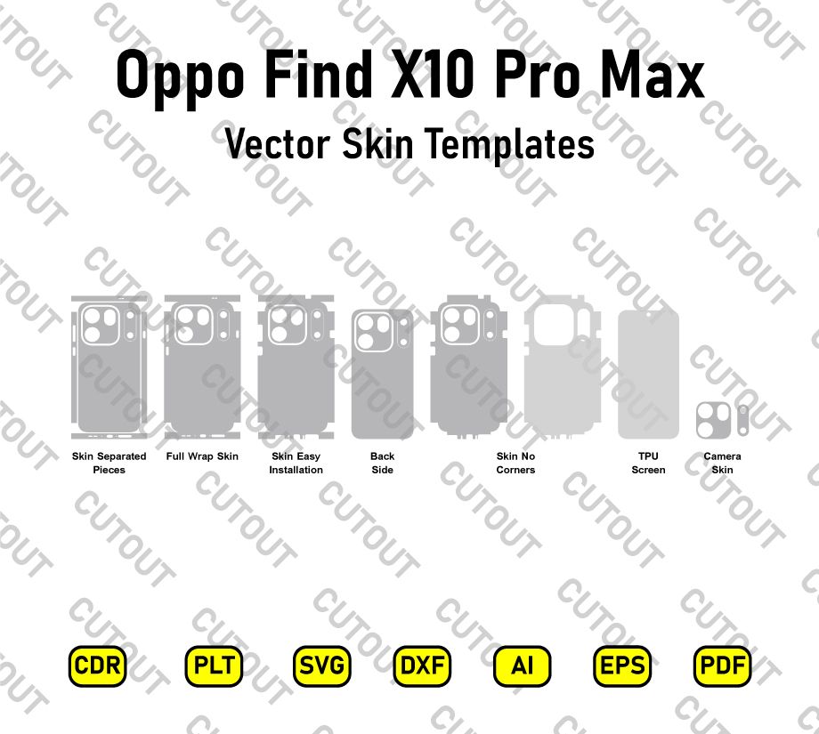 Oppo Find X10 Pro Max Vector Skin Cut Files