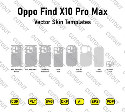 Oppo Find X10 Pro Max Vector Skin Cut Files