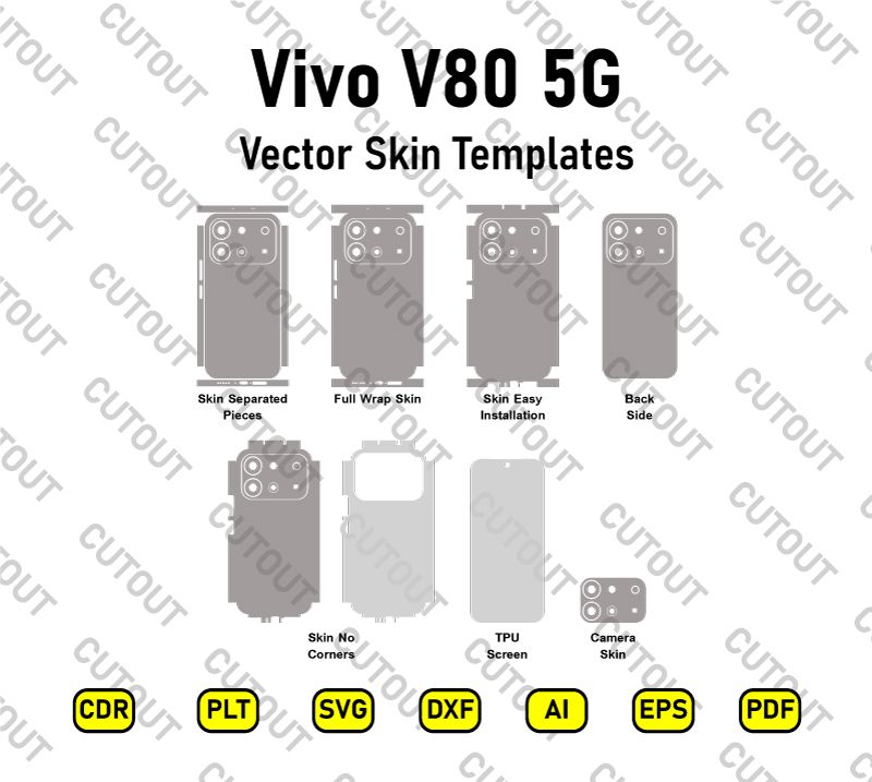 Vivo V80 Vector Skin Cut Files