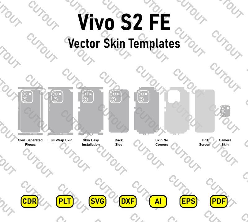Vivo S2 FE Vector Skin Cut Files