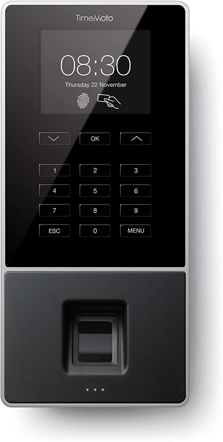 Pointeuse Badgeuse 626 - Système de pointage avec lecteur d&#39;empreintes digitales et RFID jusqu&#39;à 200 utilisateurs