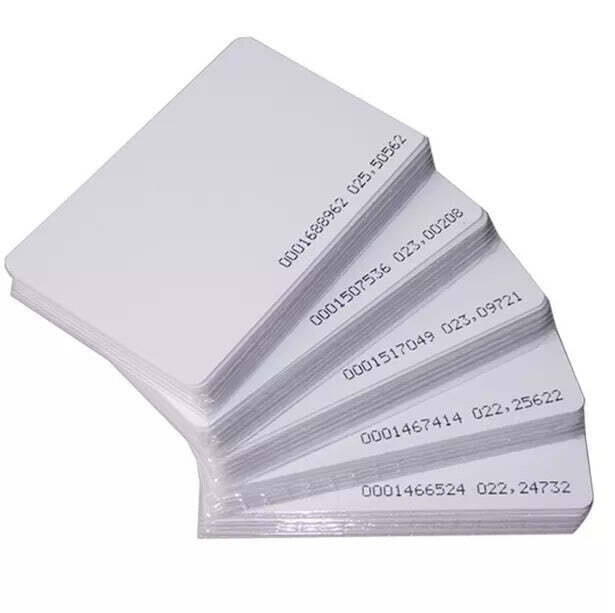 Carte RFID 125KHz Lot de 100 Cartes blanches PVC