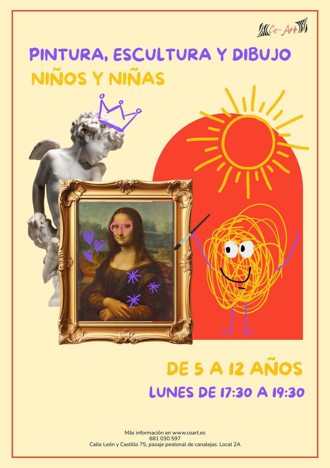 LUNES DE 17:30 a 19:30 CURSO DE PINTURA, ESCULTURA Y DIBUJO