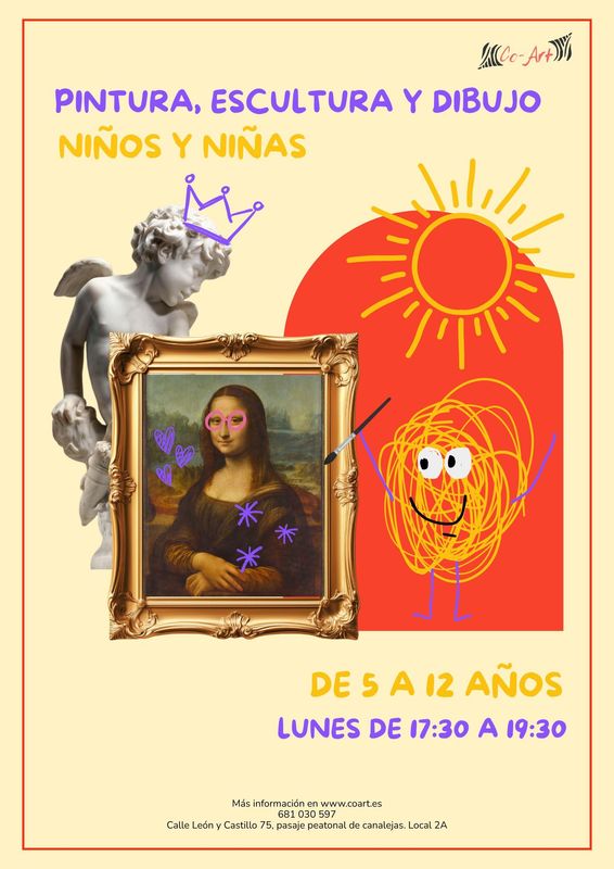 LUNES DE 17:30 a 19:30 CURSO DE PINTURA, ESCULTURA Y DIBUJO