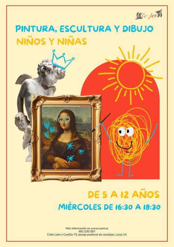 MIÉRCOLES DE 16:30 A 18:30 CURSO DE PINTURA, ESCULTURA Y DIBUJO