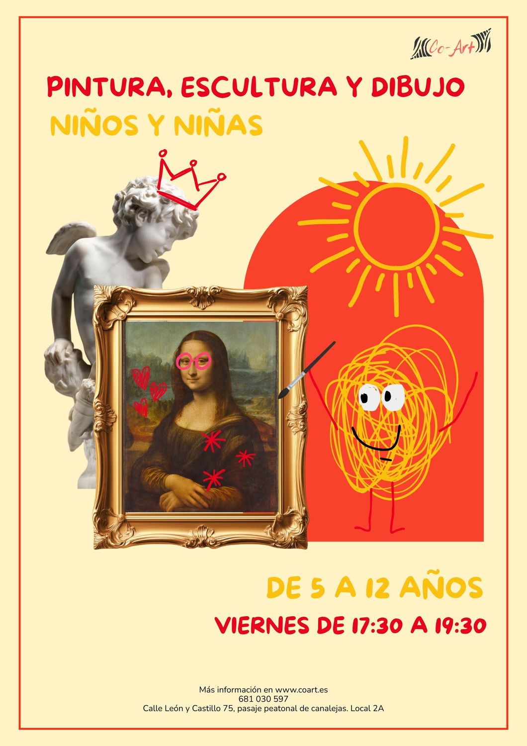 VIERNES DE 17:30 A 19:30 CURSO DE PINTURA, ESCULTURA Y DIBUJO