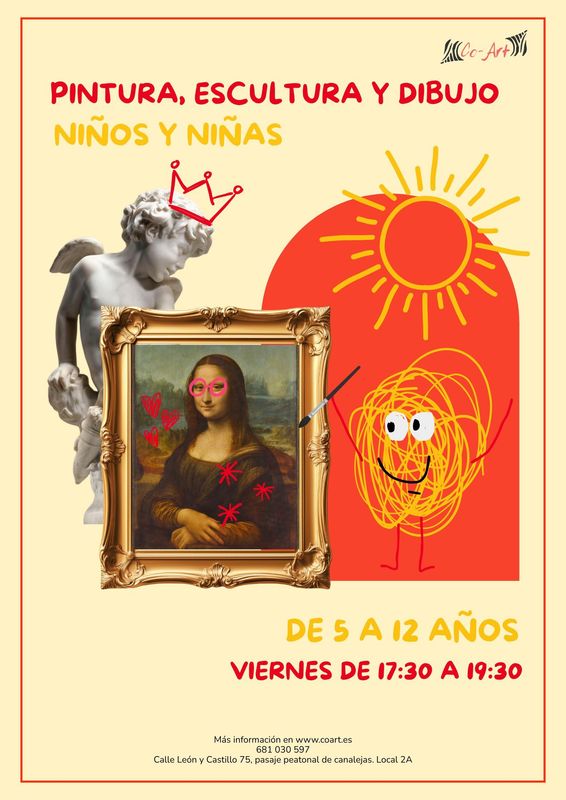 VIERNES DE 17:30 A 19:30 CURSO DE PINTURA, ESCULTURA Y DIBUJO
