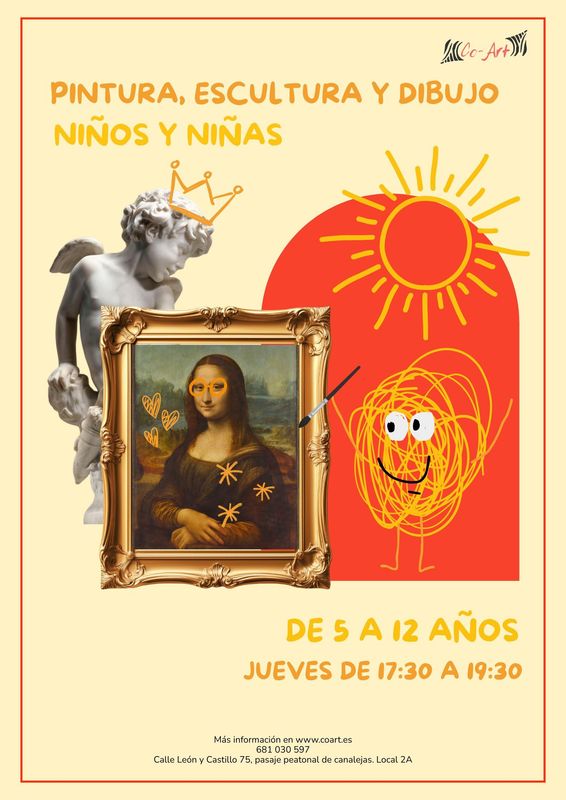 JUEVES DE 17:30 A 19:30 CURSO DE PINTURA, ESCULTURA Y DIBUJO