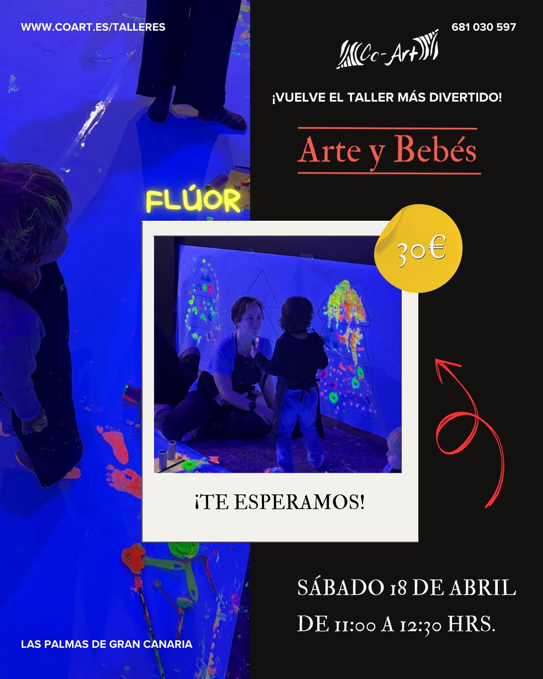 SÁBADO 18 DE ABRIL DE 11:00 A 12:30 HRS. Arte y Bebés