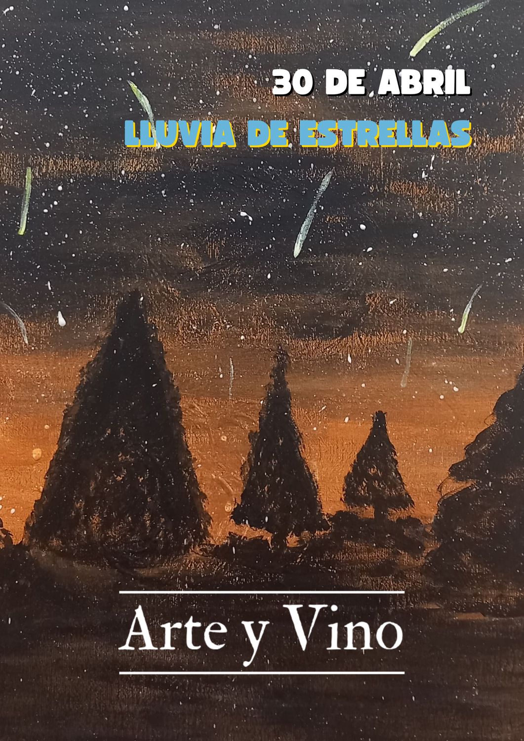 JUEVES 30 DE ABRIL DE 20:15 A 22:15 HRS. Pintamos "Lluvia de estrellas