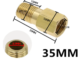 Raccord allonge fileté en laiton