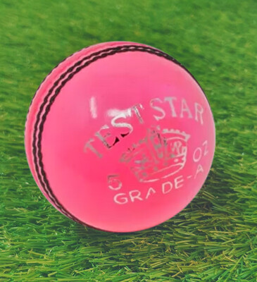 AJ Test Star Womens Cricket Ball - 5ozs (Pink)