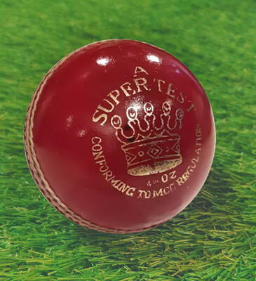 AJ Super Test Cricket Ball - 5.5ozs (Red)