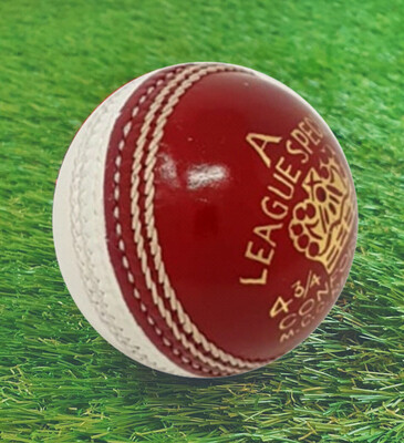 AJ League Special Training Cricket Ball - 5.5ozs (Red/White)