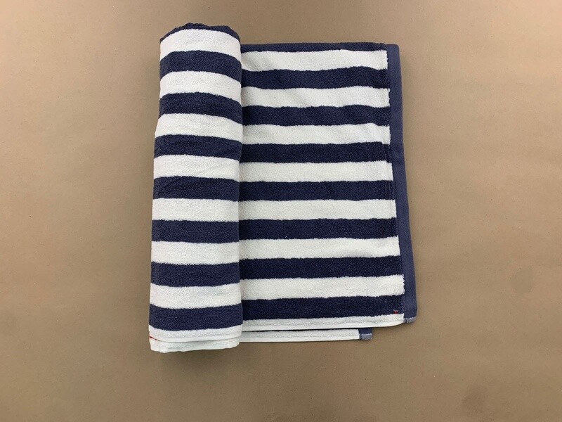 Bunty Terry Beach Towel 90 x 180cm White/Blue/Red