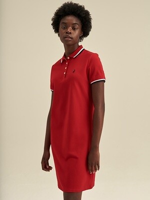 Polo | Essential S/S Golf Dress, Size: S, Colour: Red