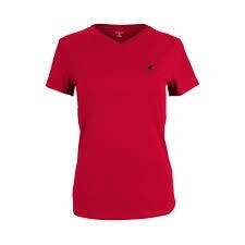 Kelly V-Neck Stretch, Colour: Red, Size: S