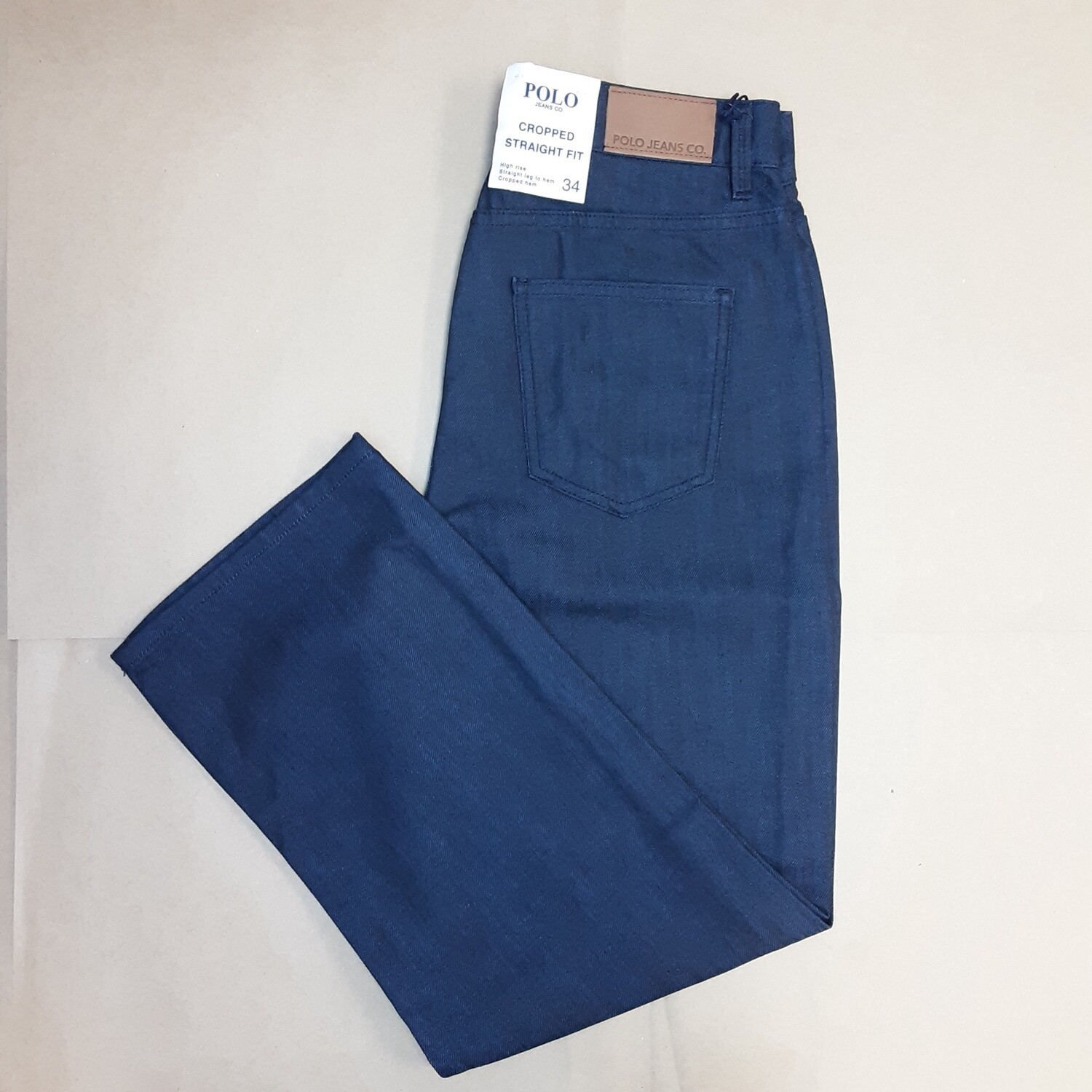 Polo WMN Jeans | Highwaisted Crop | Straight Leg | Dark Wash, Size: 34