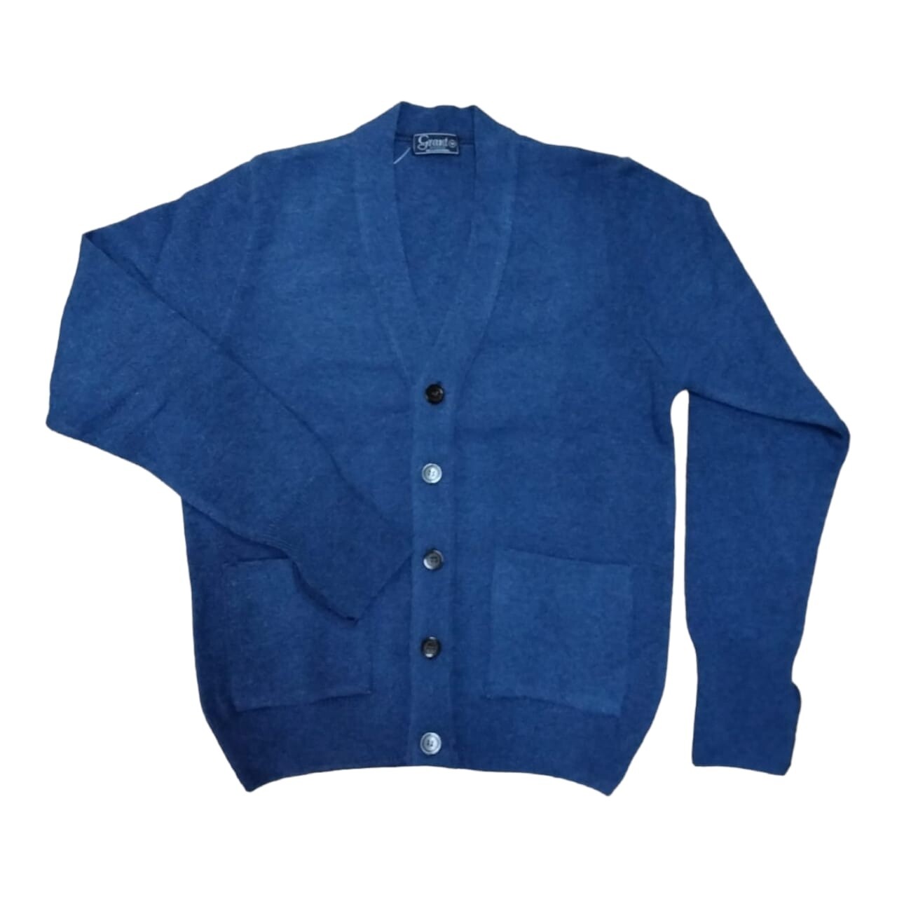 Grant | Lambswool Cardigan | Blue Ribbon
