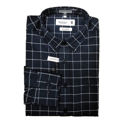 Pringle | Classic Long Sleeve Shirt | Anthony | Navy Check