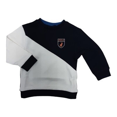 Polo | Sweater | Clyde Colour Blocked | Crested | Navy