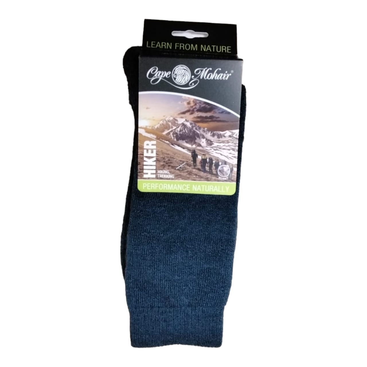 Cape Mohair | Wool Hiker Socks | Denim | 8-11