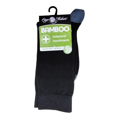 Cape Mohair | Bamboo Ankle Socks | Black