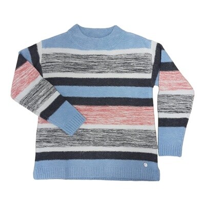 Yarra Trail | Jersey/Jumper | Stripe | Misty Blue Mix
