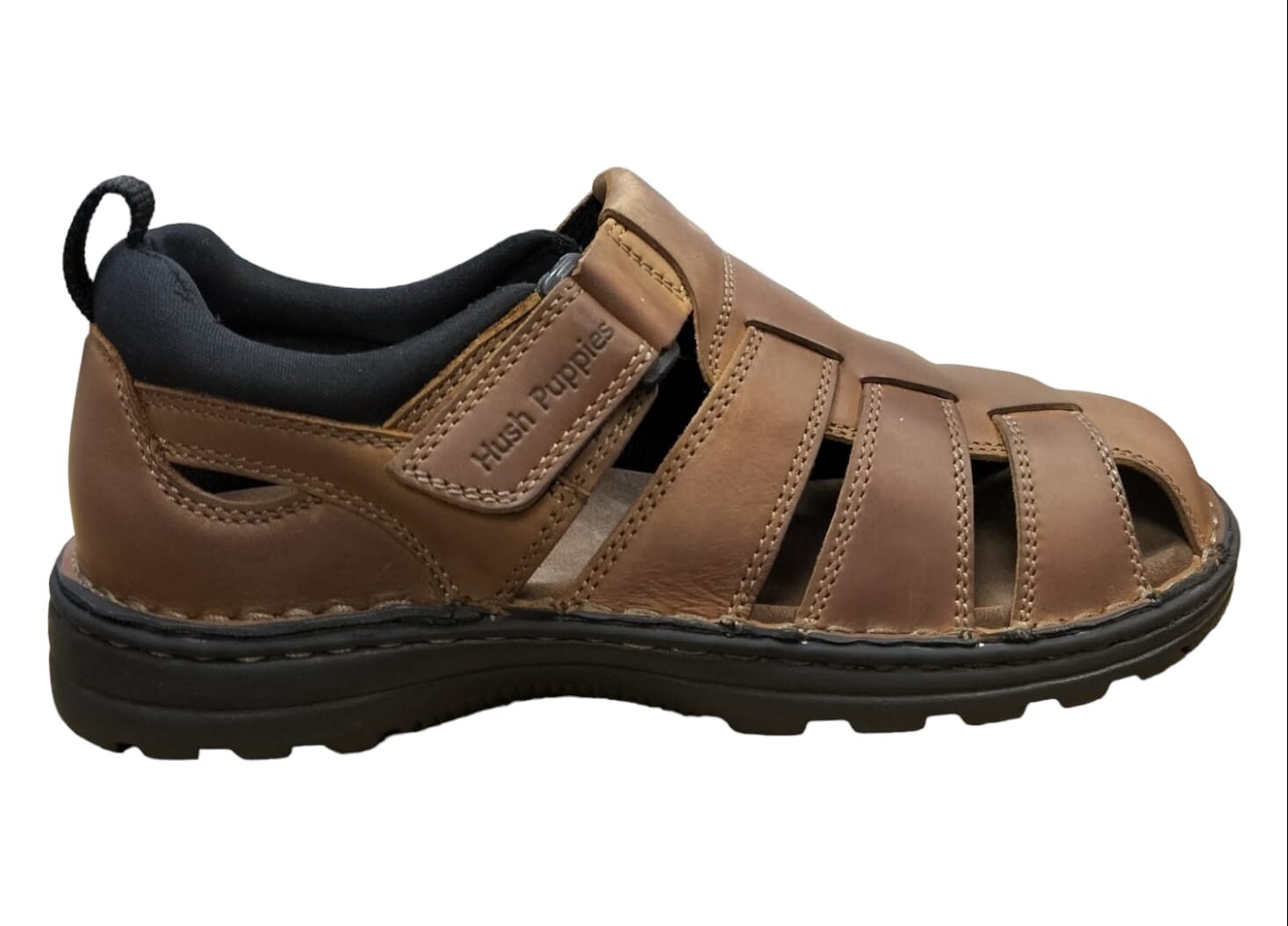 Hush Puppies | Big Boy Sandals | Panama Leather | Chestnut, Size: 6