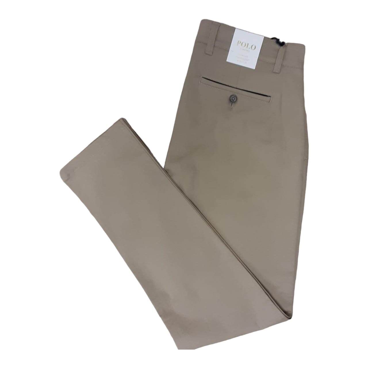 Polo | Essential Relaxed Fit Chino | Khaki, Size: 30W/32L