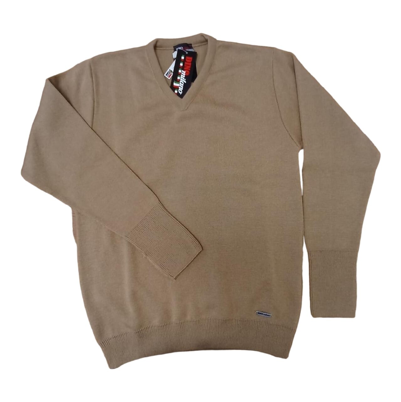 Dino Milano | Wool Blend V-neck Jersey | Cashmare, Size: S
