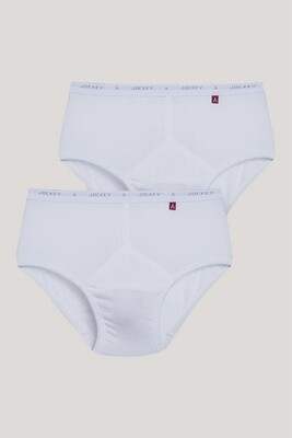 Jockey | Y-Front Brief Eyelet | 2 Pack | White