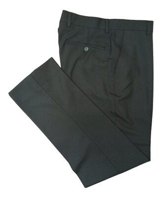 Enrico | Wool Blend Trousers | Flat front | Black