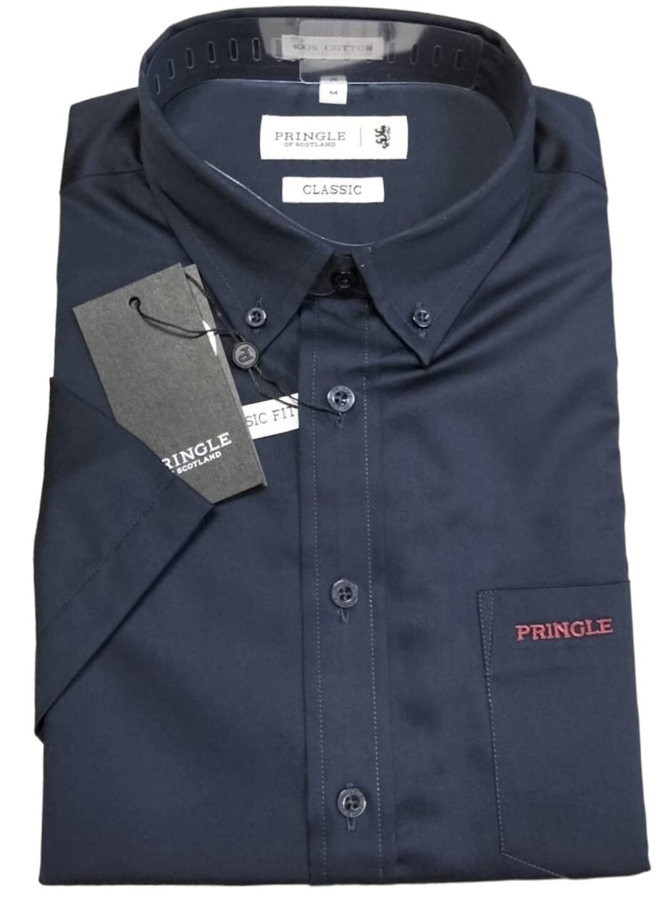 Pringle | Ethan | Short Sleeve Shirt | Navy