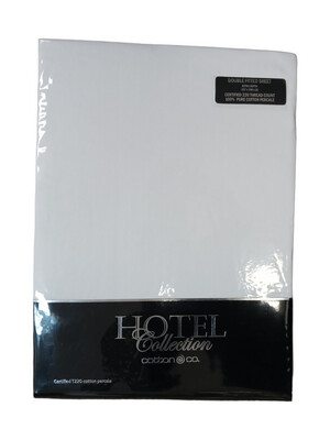 Hotel Collection | Fitted Sheet | 220 Thread Count | White