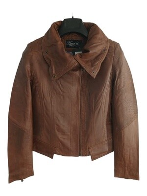 Azariah | Leather Jacket | Rocco Collar | Brick