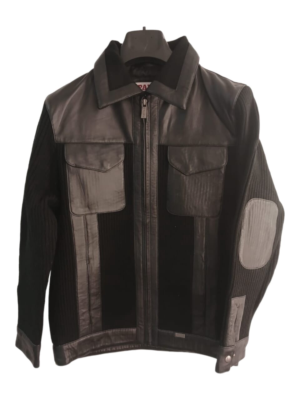 Paint Leather Jacket Black