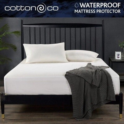 Cotton Co | Waterproof Mattress Protector | White