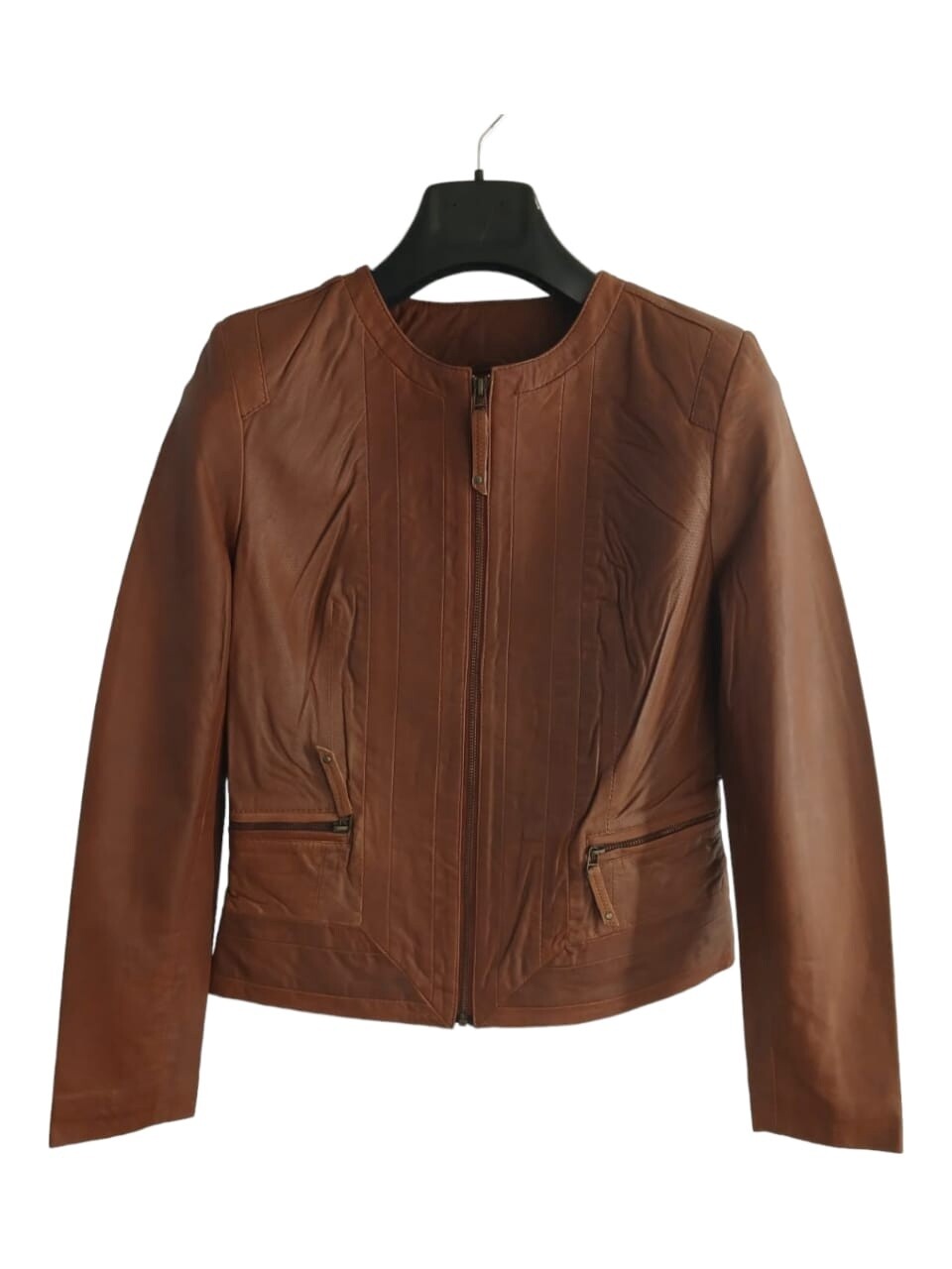Azariah | Leather Jacket | Rocco | Brick, Size: S