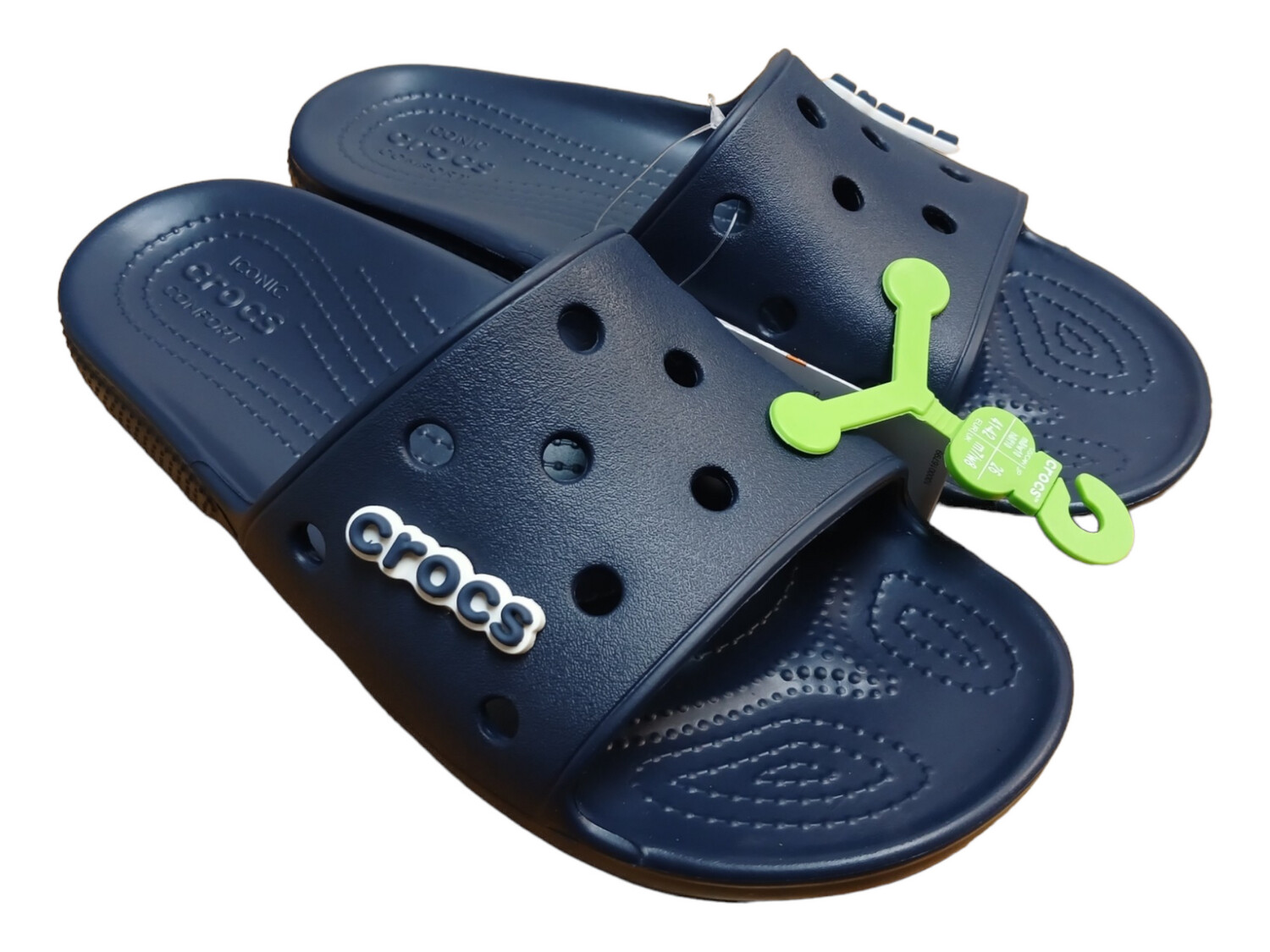 Crocs | Classic Clog Slides | Navy, Size (UK): Mens 3  / Ladies 4