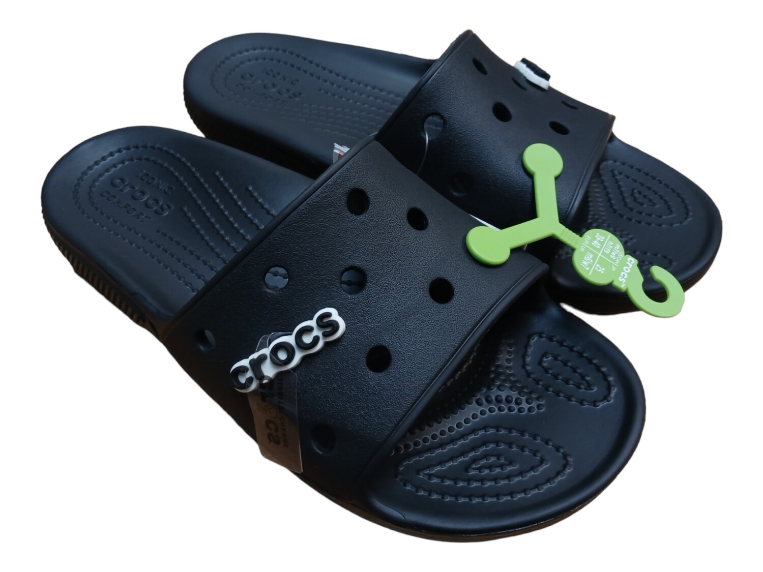 Crocs | Classic Clog Slides | Black, Size (UK): Mens 3 / Ladies 4