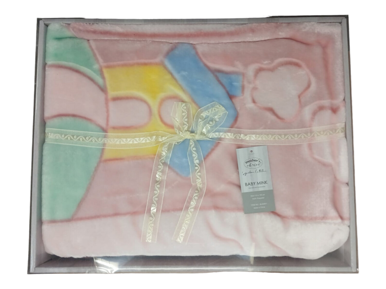 Mother&#39;s Choice | Infants Cutwork Blanket | House | Pink