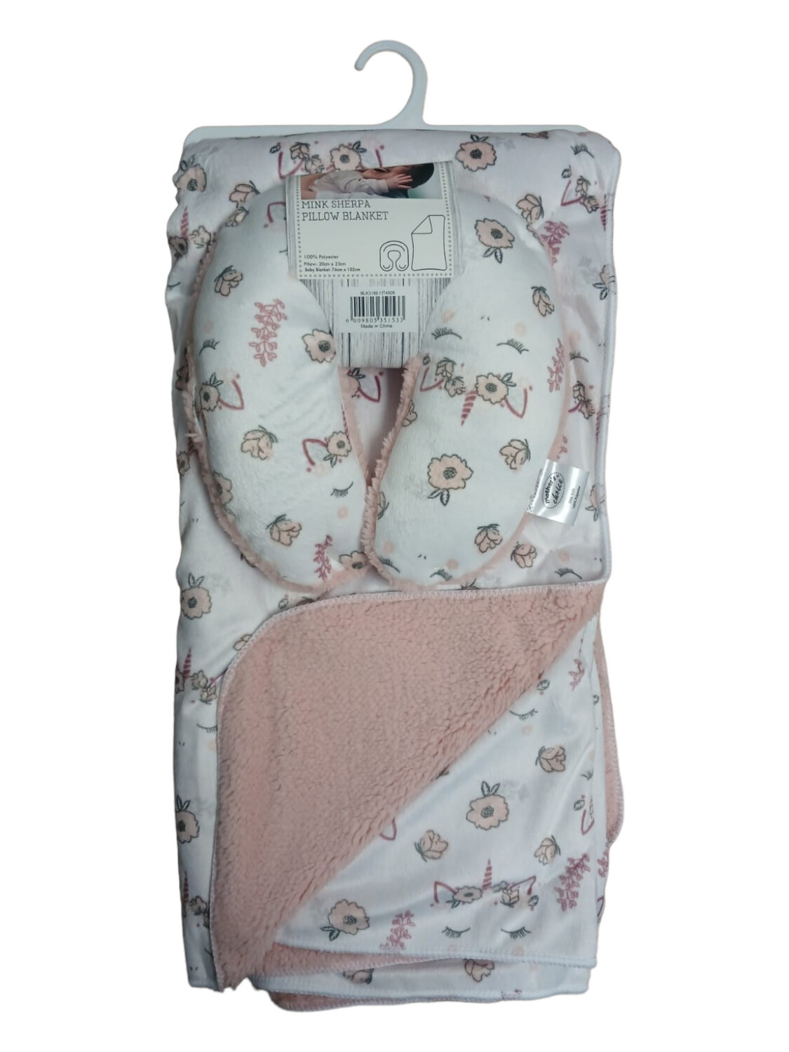 Mother&#39;s Choice | Pillow Blanket | Floral Unicorn